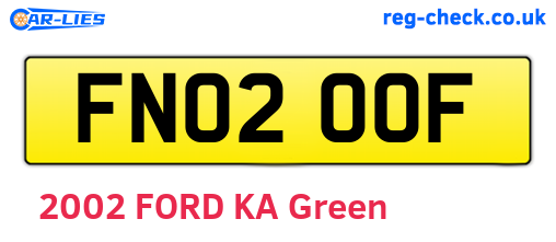 FN02OOF are the vehicle registration plates.