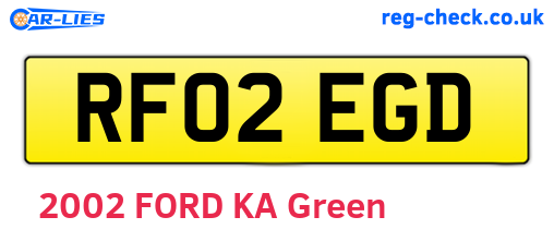 RF02EGD are the vehicle registration plates.