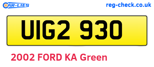 UIG2930 are the vehicle registration plates.