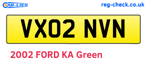 VX02NVN are the vehicle registration plates.