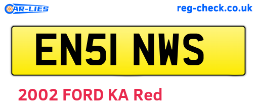 EN51NWS are the vehicle registration plates.