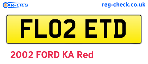FL02ETD are the vehicle registration plates.