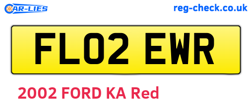 FL02EWR are the vehicle registration plates.