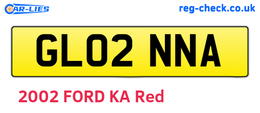 GL02NNA are the vehicle registration plates.