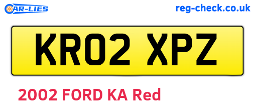 KR02XPZ are the vehicle registration plates.