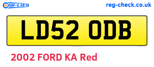 LD52ODB are the vehicle registration plates.