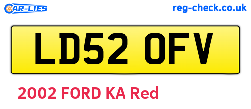 LD52OFV are the vehicle registration plates.