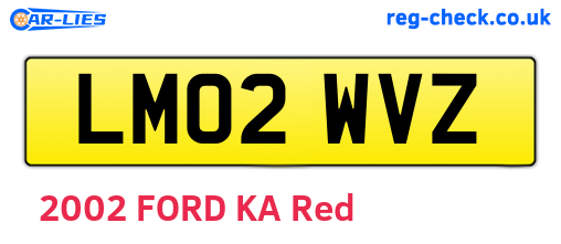 LM02WVZ are the vehicle registration plates.