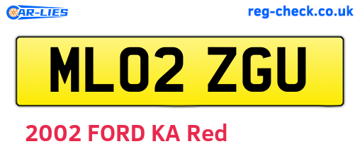 ML02ZGU are the vehicle registration plates.