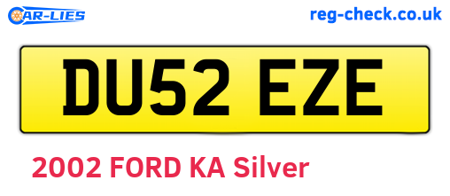 DU52EZE are the vehicle registration plates.