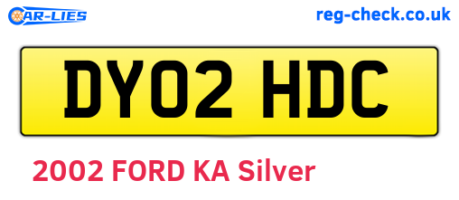 DY02HDC are the vehicle registration plates.
