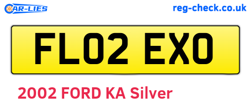 FL02EXO are the vehicle registration plates.
