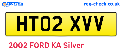 HT02XVV are the vehicle registration plates.