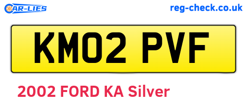 KM02PVF are the vehicle registration plates.