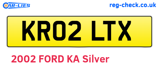 KR02LTX are the vehicle registration plates.