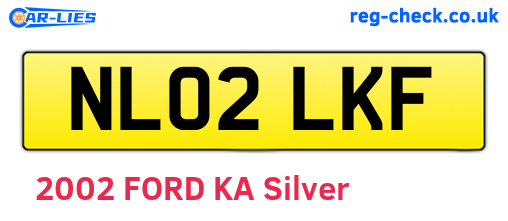 NL02LKF are the vehicle registration plates.