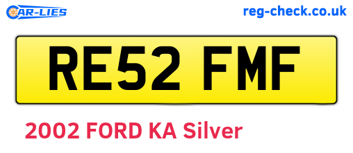 RE52FMF are the vehicle registration plates.