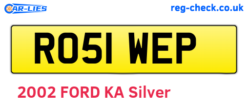 RO51WEP are the vehicle registration plates.