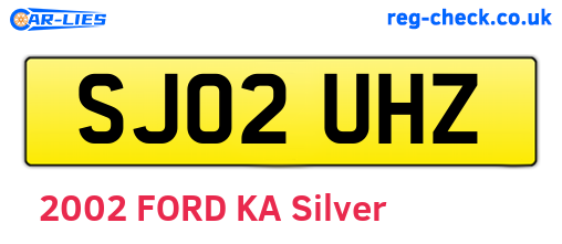 SJ02UHZ are the vehicle registration plates.