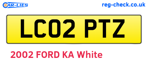 LC02PTZ are the vehicle registration plates.