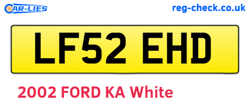 LF52EHD are the vehicle registration plates.
