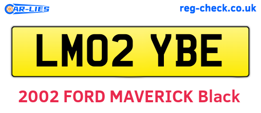 LM02YBE are the vehicle registration plates.