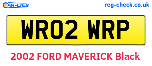 WR02WRP are the vehicle registration plates.