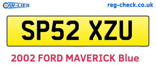 SP52XZU are the vehicle registration plates.