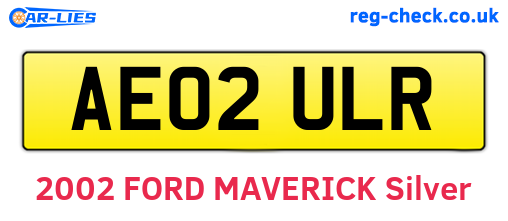 AE02ULR are the vehicle registration plates.