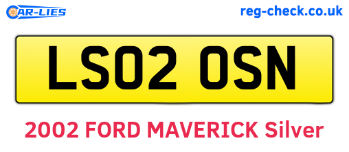 LS02OSN are the vehicle registration plates.