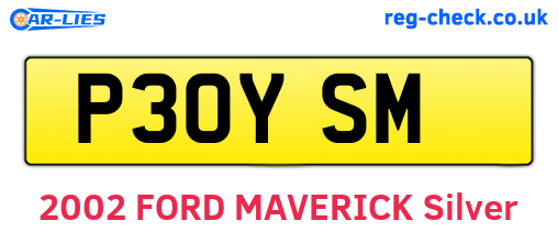 P30YSM are the vehicle registration plates.