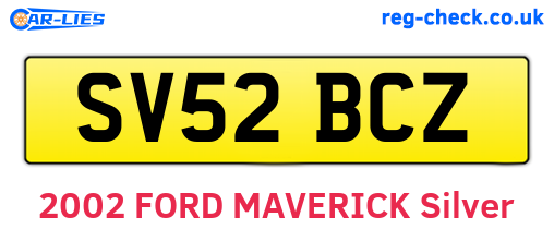 SV52BCZ are the vehicle registration plates.