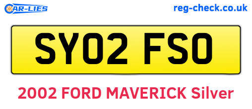 SY02FSO are the vehicle registration plates.