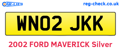 WN02JKK are the vehicle registration plates.