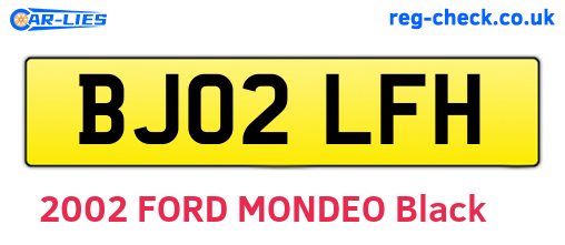 BJ02LFH are the vehicle registration plates.