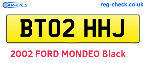 BT02HHJ are the vehicle registration plates.