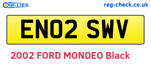 EN02SWV are the vehicle registration plates.