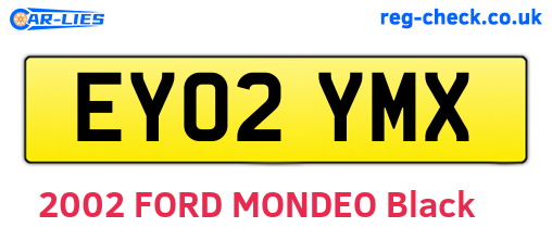 EY02YMX are the vehicle registration plates.