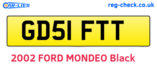 GD51FTT are the vehicle registration plates.