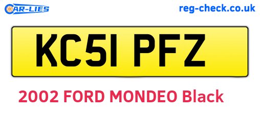 KC51PFZ are the vehicle registration plates.