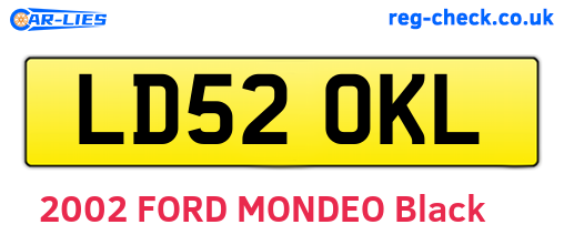 LD52OKL are the vehicle registration plates.
