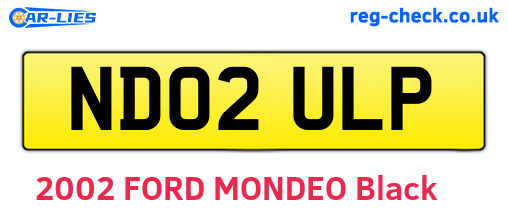 ND02ULP are the vehicle registration plates.