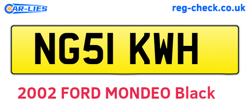 NG51KWH are the vehicle registration plates.