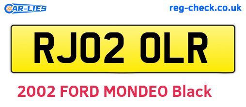 RJ02OLR are the vehicle registration plates.