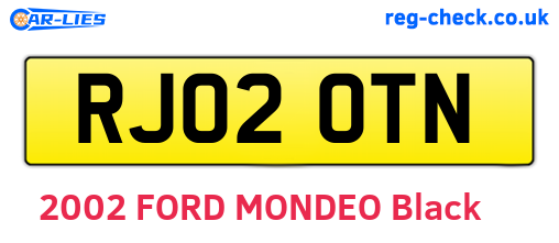 RJ02OTN are the vehicle registration plates.