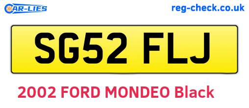 SG52FLJ are the vehicle registration plates.