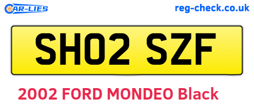 SH02SZF are the vehicle registration plates.