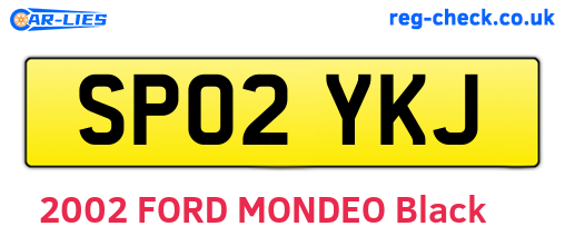 SP02YKJ are the vehicle registration plates.