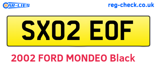 SX02EOF are the vehicle registration plates.