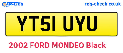 YT51UYU are the vehicle registration plates.